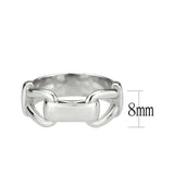 TK3803 - High polished (no plating) Stainless Steel Ring with NoStone in No Stone - Alamode - Flyclothing LLC