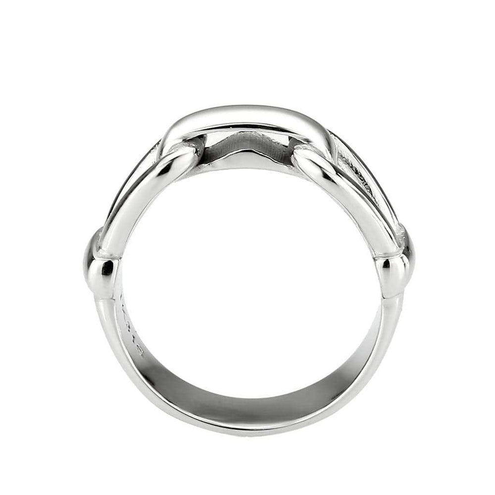 TK3803 - High polished (no plating) Stainless Steel Ring with NoStone in No Stone - Alamode - Flyclothing LLC
