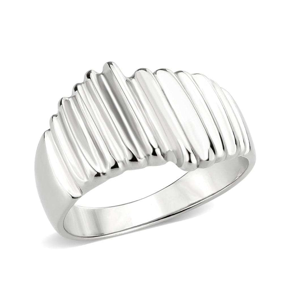 TK3804 - High polished (no plating) Stainless Steel Ring with NoStone in No Stone - Alamode - Flyclothing LLC