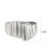 TK3804 - High polished (no plating) Stainless Steel Ring with NoStone in No Stone - Alamode - Flyclothing LLC
