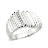 TK3804 - High polished (no plating) Stainless Steel Ring with NoStone in No Stone - Alamode - Flyclothing LLC