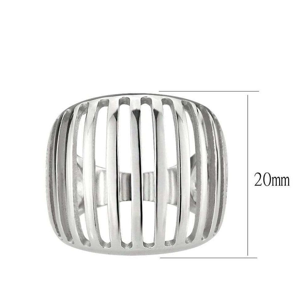 TK3805 - High polished (no plating) Stainless Steel Ring with NoStone in No Stone - Alamode - Flyclothing LLC