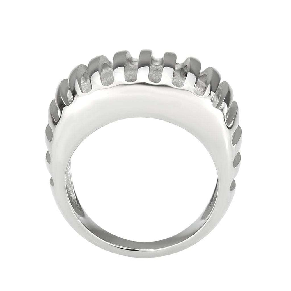TK3805 - High polished (no plating) Stainless Steel Ring with NoStone in No Stone - Alamode - Flyclothing LLC