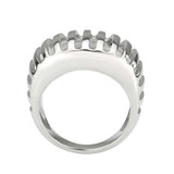 TK3805 - High polished (no plating) Stainless Steel Ring with NoStone in No Stone - Alamode - Flyclothing LLC