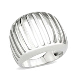 TK3805 - High polished (no plating) Stainless Steel Ring with NoStone in No Stone - Alamode - Flyclothing LLC