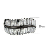 TK3819 - IP Black (Ion Plating) Stainless Steel Ring with AAA Grade CZ in Clear - Alamode - Flyclothing LLC