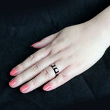 TK3826 - IP Rose Gold(Ion Plating) Stainless Steel Ring with Top Grade Crystal in Clear - Alamode - Flyclothing LLC