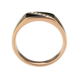 TK3831 - IP Rose Gold(Ion Plating) Stainless Steel Ring with Top Grade Crystal in Clear - Alamode - Flyclothing LLC