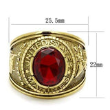 TK414703G - IP Gold(Ion Plating) Stainless Steel Ring with Synthetic Synthetic Glass in Siam - Alamode - Flyclothing LLC