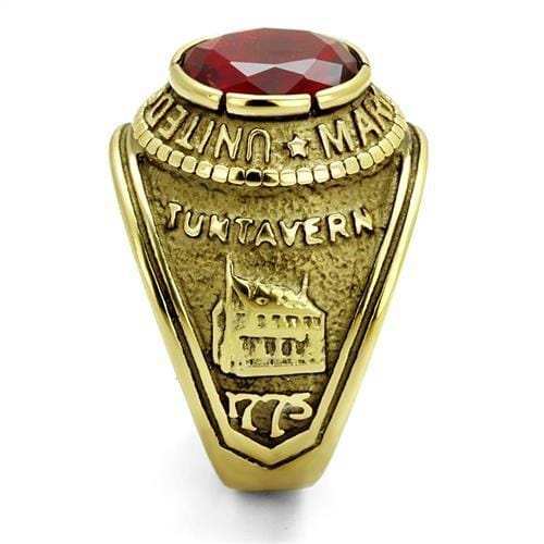 TK414703G - IP Gold(Ion Plating) Stainless Steel Ring with Synthetic Synthetic Glass in Siam - Alamode - Flyclothing LLC