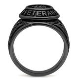 TK414704J - IP Black(Ion Plating) Stainless Steel Ring with Epoxy in Jet - Alamode - Flyclothing LLC