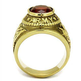 TK414706G - IP Gold(Ion Plating) Stainless Steel Ring with Synthetic Synthetic Glass in Siam - Alamode - Flyclothing LLC
