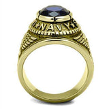 TK414707G - IP Gold(Ion Plating) Stainless Steel Ring with Synthetic Synthetic Glass in Montana - Alamode - Flyclothing LLC