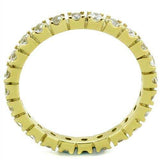 TK45202G - IP Gold(Ion Plating) Stainless Steel Ring with AAA Grade CZ in Clear - Alamode - Flyclothing LLC