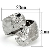 TK936 - High polished (no plating) Stainless Steel Ring with No Stone - Alamode - Flyclothing LLC