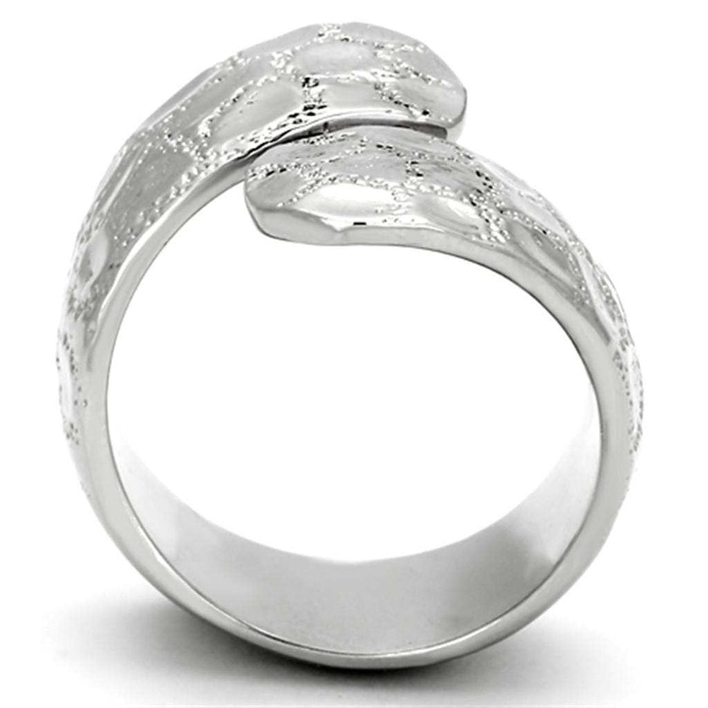 TK936 - High polished (no plating) Stainless Steel Ring with No Stone - Alamode - Flyclothing LLC