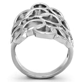 TK939 - High polished (no plating) Stainless Steel Ring with No Stone - Alamode - Flyclothing LLC