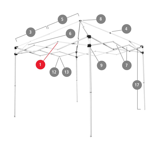 Economy Frame Part #1 - Black End Cap - Logo Brands - Flyclothing LLC