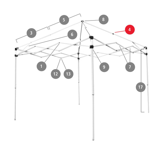 Premium Frame Part #4 - Beam Connector - Logo Brands - Flyclothing LLC