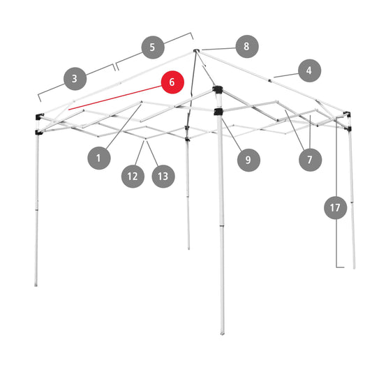 Economy Frame Part #6 - Corner Support Beam - Logo Brands - Flyclothing LLC