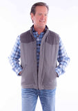 Scully Leather Charcoal Canvas Vest W/Quilted Plaid Lining - Scully Leather - Flyclothing LLC