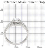 TS004 - Rhodium 925 Sterling Silver Ring with AAA Grade CZ in Clear - Alamode - Flyclothing LLC