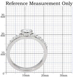 TS005 - Rhodium 925 Sterling Silver Ring with AAA Grade CZ in Clear - Alamode - Flyclothing LLC