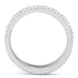 TS006 - Rhodium 925 Sterling Silver Ring with AAA Grade CZ in Clear - Alamode - Flyclothing LLC