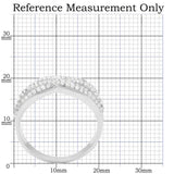 TS008 - Rhodium 925 Sterling Silver Ring with AAA Grade CZ in Clear - Alamode - Flyclothing LLC