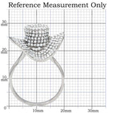 TS015 - Rhodium 925 Sterling Silver Ring with AAA Grade CZ in Clear - Alamode - Flyclothing LLC