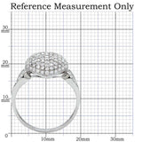 TS017 - Rhodium 925 Sterling Silver Ring with AAA Grade CZ in Clear - Alamode - Flyclothing LLC