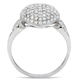 TS017 - Rhodium 925 Sterling Silver Ring with AAA Grade CZ in Clear - Alamode - Flyclothing LLC