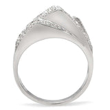 TS018 - Rhodium 925 Sterling Silver Ring with AAA Grade CZ in Clear - Alamode - Flyclothing LLC