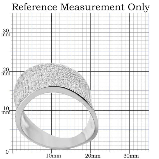 TS027 - Rhodium 925 Sterling Silver Ring with AAA Grade CZ in Clear - Alamode - Flyclothing LLC