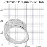 TS027 - Rhodium 925 Sterling Silver Ring with AAA Grade CZ in Clear - Alamode - Flyclothing LLC