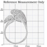 TS032 - Rhodium 925 Sterling Silver Ring with AAA Grade CZ in Clear - Alamode - Flyclothing LLC
