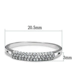TS043 - Rhodium 925 Sterling Silver Ring with AAA Grade CZ in Clear - Alamode - Flyclothing LLC