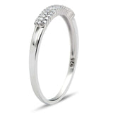 TS043 - Rhodium 925 Sterling Silver Ring with AAA Grade CZ in Clear - Alamode - Flyclothing LLC