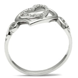 TS058 - Rhodium 925 Sterling Silver Ring with AAA Grade CZ in Clear - Alamode - Flyclothing LLC