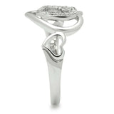 TS058 - Rhodium 925 Sterling Silver Ring with AAA Grade CZ in Clear - Alamode - Flyclothing LLC