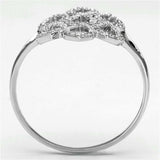 TS071 - Rhodium 925 Sterling Silver Ring with AAA Grade CZ in Clear - Alamode - Flyclothing LLC