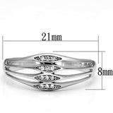 TS072 - Rhodium 925 Sterling Silver Ring with AAA Grade CZ in Clear - Alamode - Flyclothing LLC