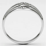 TS072 - Rhodium 925 Sterling Silver Ring with AAA Grade CZ in Clear - Alamode - Flyclothing LLC
