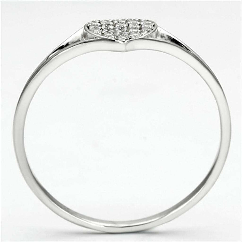 TS073 - Rhodium 925 Sterling Silver Ring with AAA Grade CZ in Clear - Alamode - Flyclothing LLC