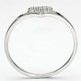TS073 - Rhodium 925 Sterling Silver Ring with AAA Grade CZ in Clear - Alamode - Flyclothing LLC