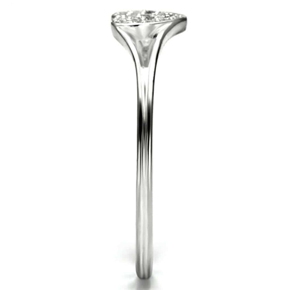 TS073 - Rhodium 925 Sterling Silver Ring with AAA Grade CZ in Clear - Alamode - Flyclothing LLC