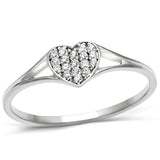 TS073 - Rhodium 925 Sterling Silver Ring with AAA Grade CZ in Clear - Alamode - Flyclothing LLC