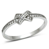 TS075 - Rhodium 925 Sterling Silver Ring with AAA Grade CZ in Clear - Alamode - Flyclothing LLC