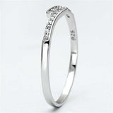 TS077 - Rhodium 925 Sterling Silver Ring with AAA Grade CZ in Clear - Alamode - Flyclothing LLC