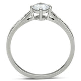 TS079 - Rhodium 925 Sterling Silver Ring with AAA Grade CZ in Clear - Alamode - Flyclothing LLC